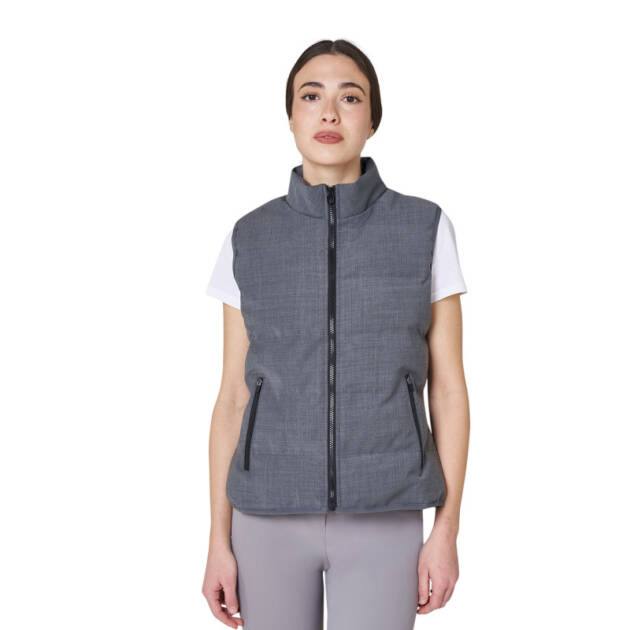 Colete feminino acolchoado em lã