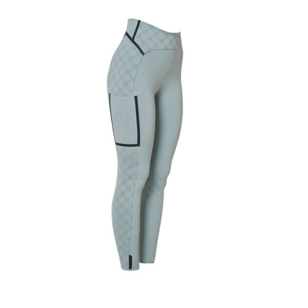 Leggings femininas de cintura alta em tecido técnico monograma