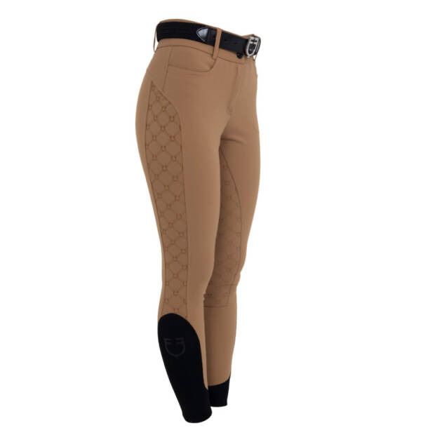 Calças femininas de cintura alta full grip com monograma