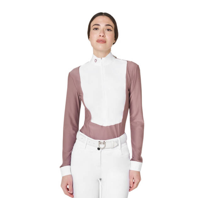 Polo de competição feminina em tecido técnico de inverno
