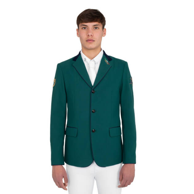 Casaco masculino de concurso com três botões Equestro X FISE